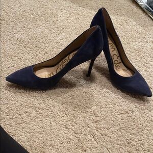 Sam Edelman  navy heels, suede, excellent condition, size 9
